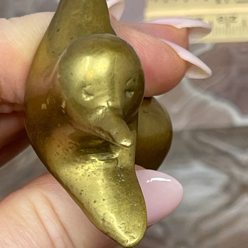 Vintage Brass‎ Penguin Figurine Abstract Mid Century Modern Decor